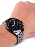 Hugo Boss Ikon Chronograph Black Dial Black Steel Strap Watch for Men - 1512961