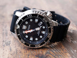 Citizen Eco Drive Pro Master Diver Black Dial Black Steel Strap Watch For Men - BN0150-28E