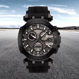 Tissot T Race Chronograph Anthracite Black Dial Black Silicone Strap Watch For Men - T115.417.37.061.03