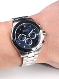 Hugo Boss Ikon Blue Dial Silver Steel Strap Watch for Men - 1512963