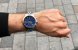 Tissot PRC 200 Chronograph Quartz Blue Dial Silver Steel Strap Watch For Men - T114.417.11.047.00