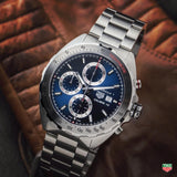 Tag Heuer Formula 1 Automatic Chronograph Blue Dial Silver Strap Watch for Men - CAZ2015.BA0876