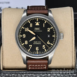 IWC Pilot's Watch Mark XVIII 40mm Black Dial Brown Leather Strap Watch for Men - IW327006