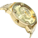 Diesel Big Daddy Analog Gold Dial Gold Stainless Steel Watch For Men - DZ7287
