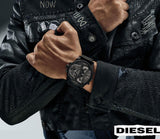 Diesel Mr Daddy 2.0 Chronograph Black Dial Black Stainless Steel Watch For Men - DZ7396