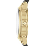 Marc Jacobs Corie Black Dial Black Leather Strap Watch for Women - MJ1580