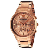 Emporio Armani Classic Rose Gold Chronograph Steel Strap Watch For Men - AR2452