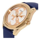 Guess G Twist White Dial Blue Silicone Strap Watch For Women - W0911L6