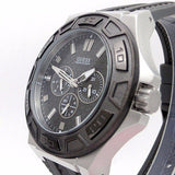 Guess Force Grey Dial Grey Rubber Strap Watch For Men - W0674G8