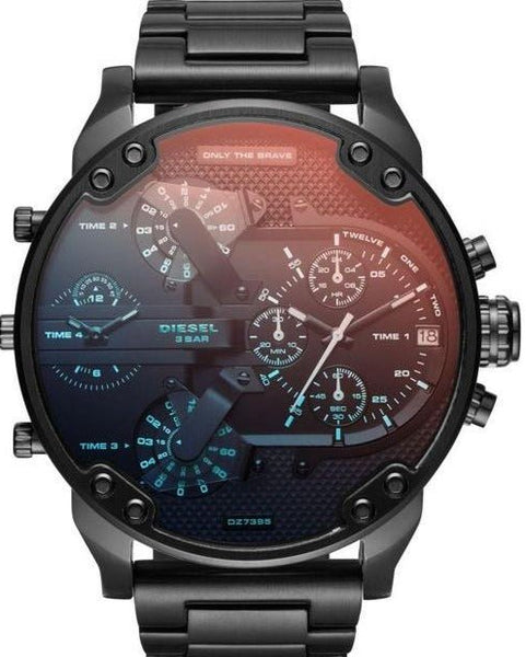 DIESEL Mr.Daddy2.0 DZ-7313 稼動品 Diesel Mr. Daddy 2.0 Black Dial Men's Chronograph Watch