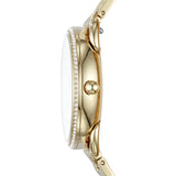 Fossil Tailor Gold Dial Gold Stainless Steel Strap Watch for Women - ES4263