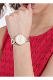 Fossil Tailor White Dial Two Tone Stainless Steel Strap Watch for Women - ES4396