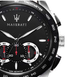 Maserati Traguardo Black Dial Black Leather Strap Watch For Men - R8871612028