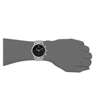 Emporio Armani Classic Chronograph Black Dial Silver Mesh Bracelet Watch For Men - AR1808