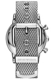 Emporio Armani Luigi Chronograph Black Dial Silver Mesh Bracelet Watch For Men - AR1811