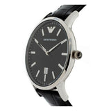 Emporio Armani Renato Black Dial Leather Strap Watch For Men - AR2411