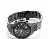 Emporio Armani Ceramica Chronograph  Black Dial Black Strap Watch For Men - AR1452