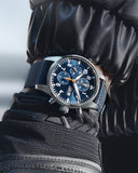 IWC Pilot's Automatic Chronograph 43mm Blue Dial Blue Calfskin Strap Watch for Men - IW377729