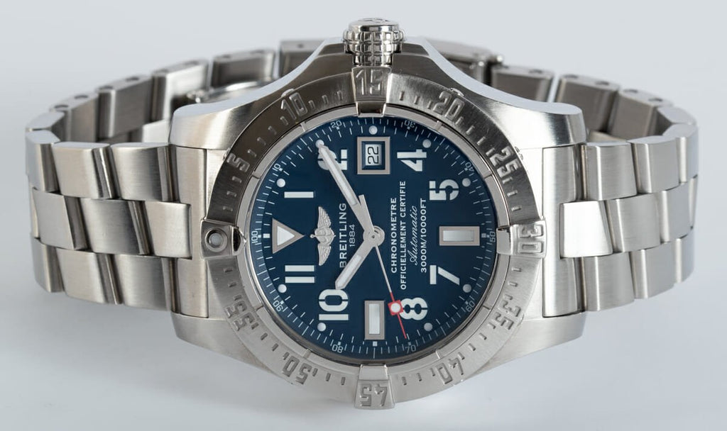 Breitling Aeromarine Avenger Seawolf 45mm Blue Dial Stainless