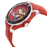 Gucci Dive Quartz Red Dial Red Rubber Strap Watch For Men - YA136315