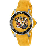 Gucci Dive Tiger Yellow Dial Yellow Rubber Strap Watch For Men - YA136317