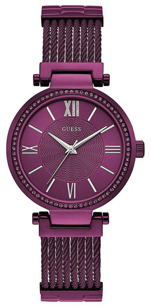 Guess Soho Pink Dial Pink Mesh Bracelet Watch For Women - W0638L6