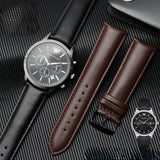 Emporio Armani Luigi Chronohraph Black Dial Black Leather Strap Watch For Men - AR1970