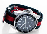 Gucci Dive Black Dial Green & Red Nylon Strap Watch For Men - YA136206