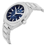 Gucci GG2570 Blue Dial Silver Steel Strap Watch For Men - YA142303