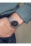 Gucci G Timeless Diamonds Black Dial Silver Steel Strap Watch For Men - YA126456