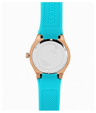 Guess Jet Setter White Dial Turquoise Silicone Strap Watch For Women - W0564L3