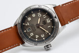 Tag Heuer Autavia Isograph Grey Dial Calfskin Brown Leather Strap Watch for Men - WBE5111.FC8267