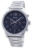 Hugo Boss Professional Chronograph Blue Dial Silver Steel Strap Watch for Men - 1513527