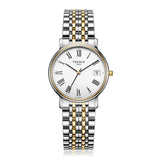 Tissot T Classic Desire White Dial Two Tone Watch For Men - T52.2.481.13