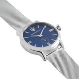 Maserati Epoca Blue Dial Silver Mesh Bracelet Watch For Men - R8853118006