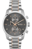 Hugo Boss Skymaster Grey Dial Two Tone Steel Strap Watch for Men - 1513789