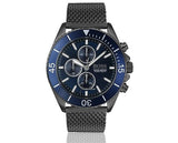 Hugo Boss Ocean Edition Blue Dial Black Mesh Bracelet Watch for Men - 1513702