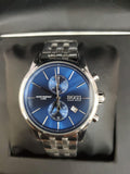 Hugo Boss Jet Blue Dial Silver Steel Strap Watch for Men - 1513384