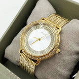 Guess Willow Two Tine Dial Gold Mesh Bracelet Watch For Women - W0836L3