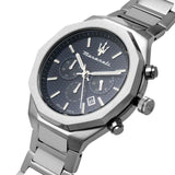 Maserati Stile Blue Dial Silver Steel Strap Watch For Men - R8873642006