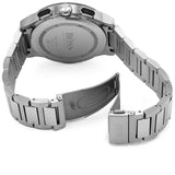 Hugo Boss Peak Black Dial Silver Steel Strap Watch for Men - 1513762