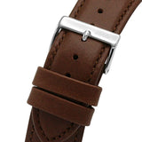 Hugo Boss Skymaster White Dial Brown Leather Strap Watch for Men - 1513786