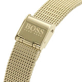 Hugo Boss Flawless White Dial Gold Mesh Bracelet Watch for Women - 1502552