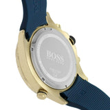 Hugo Boss Globetrotter Blue Dial Blue Silicone Strap Watch for Men - 1513822