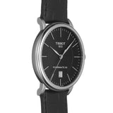 Tissot Carson Premium Powermatic 80 Black Dial Black Leather Strap Watch For Men - T122.407.16.051.00