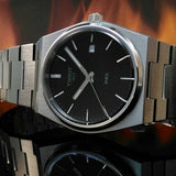 Tissot PRX Quartz Black Dial Silver Steel Strap Watch For Men - T137.410.11.051.00