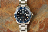 Tag Heuer Aquaracer Calibre 5 Blue Dial Silver Steel Strap Watch for Men - WAY211C.BA0928