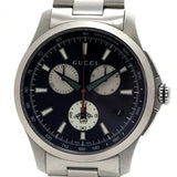 Gucci G-Timeless Chronograph Black Dial Silver Steel Strap Watch For Men - YA126267