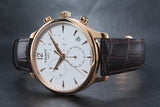 Tissot T Classic Tradition Chronograph White Dial Brown Leather Strap Watch For Men - T063.617.36.037.00