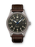 IWC Pilot's Watch Mark XVIII 40mm Black Dial Brown Leather Strap Watch for Men - IW327006